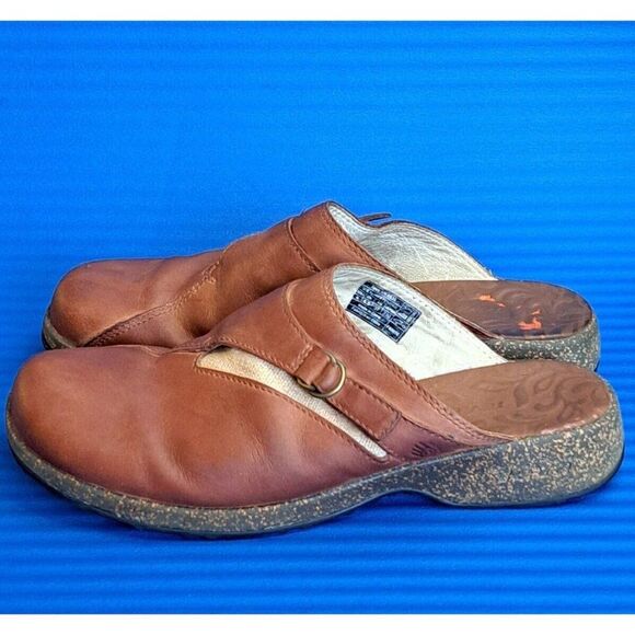 Teva Womens Round Toe Slip On Buckle Slide Mules Brown Size US 6 - Picture 3 of 12